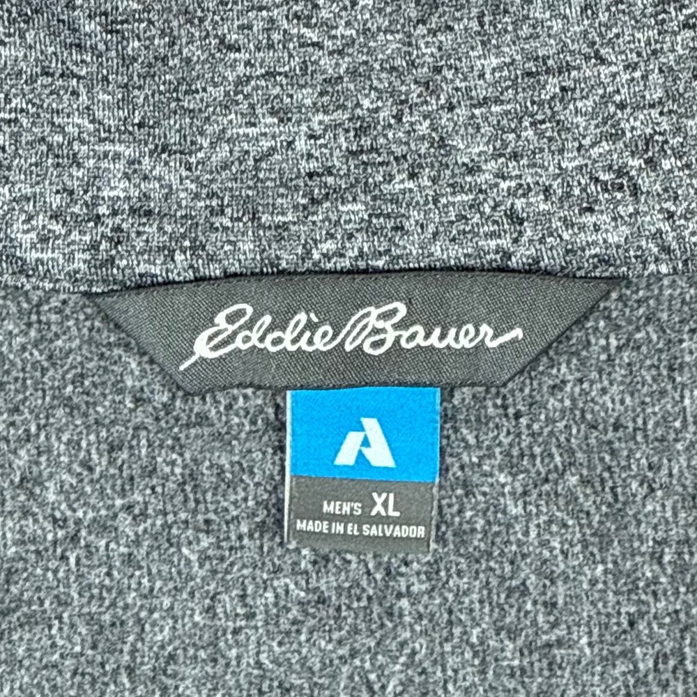 Eddie Bauer Mens XL Gray First Ascent 1/4 Zip Fleece Pullover Sweater Outdoor - Picture 5 of 8